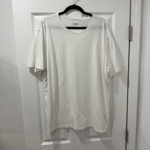 Pact Organic Cotton Mens XXL White Short Sleeve Basic Tee Shirt